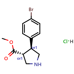 methyl trans-4-(4-bromophenyl)pyrrolidine-3-carboxylate;hydrochloride