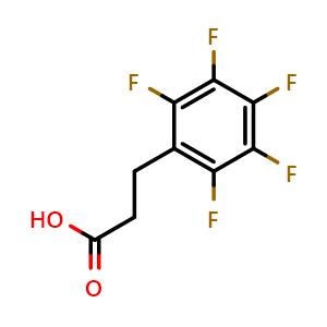 Chemical structure of 3-(2,3,4,5,6-pentafluorophenyl)propanoic acid , CAS 2002-92-8, AChemBlock AD241002