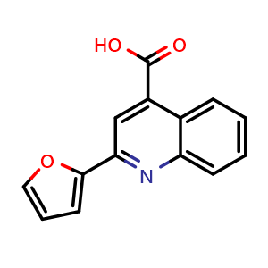 Chemical structure of 2-Furan-2-yl-quinoline-4-carboxylic acid , CAS 20146-25-2, AChemBlock AD241010