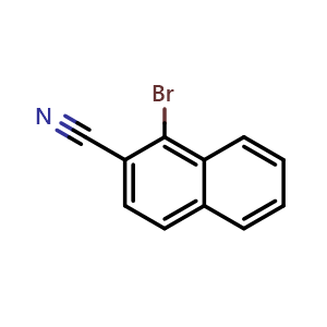 Chemical structure of 1-Bromo-2-naphthonitrile , CAS 20176-08-3, AChemBlock AD241013