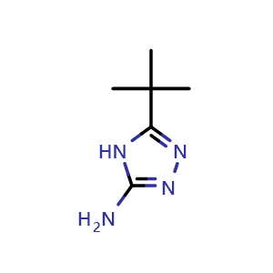 Chemical structure of 5-tert-Butyl-4H-[1,2,4]triazol-3-ylamine , CAS 202403-45-0, AChemBlock AD241016