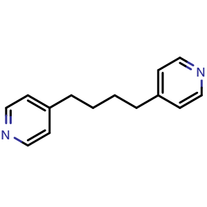 Chemical structure of 4-[4-(pyridin-4-yl)butyl]pyridine , CAS 2029-58-5, AChemBlock AD241020
