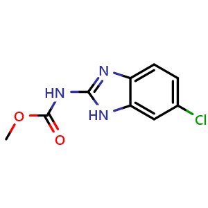 Chemical structure of methyl N-(6-chloro-1H-1,3-benzodiazol-2-yl)carbamate , CAS 20367-38-8, AChemBlock AD241023