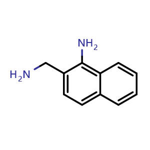 Chemical structure of 2-(aminomethyl)naphthalen-1-amine , CAS 204253-76-9, AChemBlock AD241027