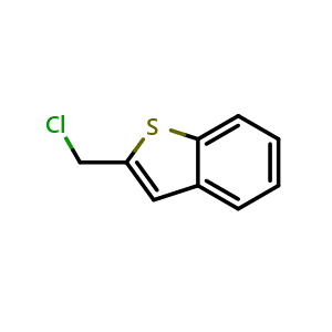 Chemical structure of 2-(chloromethyl)-1-benzothiophene , CAS 2076-88-2, AChemBlock AD241058