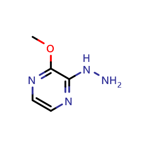 Chemical structure of 2-hydrazinyl-3-methoxypyrazine , CAS 210993-11-6, AChemBlock AD241124