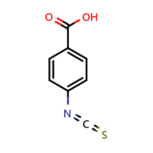 Chemical structure of 4-isothiocyanatobenzoic acid , CAS 2131-62-6, AChemBlock AD241144