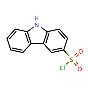 Chemical structure of 9H-carbazole-3-sulfonyl chloride , CAS 21421-43-2, AChemBlock AD241160