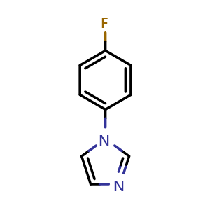 Chemical structure of 1-(4-Fluorophenyl)-1H-imidazole , CAS 21441-24-7, AChemBlock AD241163