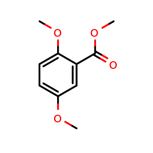 Chemical structure of methyl 2,5-dimethoxybenzoate , CAS 2150-40-5, AChemBlock AD241172