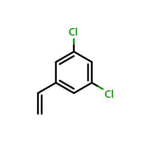 Chemical structure of 1,3-dichloro-5-ethenylbenzene , CAS 2155-42-2, AChemBlock AD241176