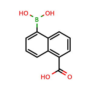 Chemical structure of 5-borono-1-naphthoic acid , CAS 216060-11-6, AChemBlock AD241181