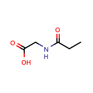 Chemical structure of 2-(propanoylamino)acetic acid , CAS 21709-90-0, AChemBlock AD241200