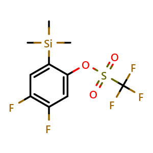Chemical structure of 4,5-difluoro-2-(trimethylsilyl)phenyl trifluoromethanesulfonate , CAS 217813-00-8, AChemBlock AD241210