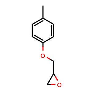 Chemical structure of 2-[(4-methylphenoxy)methyl]oxirane , CAS 2186-24-5, AChemBlock AD241213