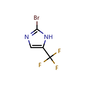 Chemical structure of 2-Bromo-5-(trifluoromethyl)-1H-imidazole , CAS 219535-00-9, AChemBlock AD241215