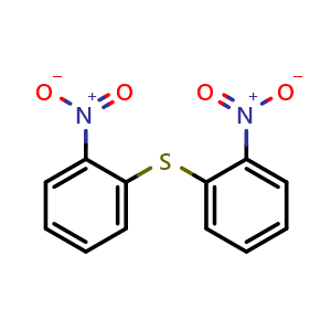 Chemical structure of 1-nitro-2-[(2-nitrophenyl)sulfanyl]benzene , CAS 22100-66-9, AChemBlock AD241229