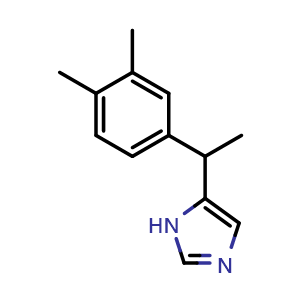 Chemical structure of 5-[1-(3,4-Dimethylphenyl)ethyl]-1H-imidazole , CAS 2240179-62-6, AChemBlock AD241268