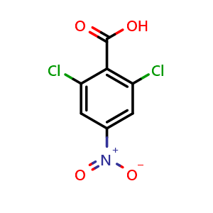 Chemical structure of 2,6-dichloro-4-nitrobenzoic acid , CAS 22509-50-8, AChemBlock AD241289