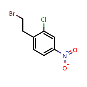 Chemical structure of 1-(2-Bromoethyl)-2-chloro-4-nitrobenzene , CAS 227467-67-6, AChemBlock AD241297