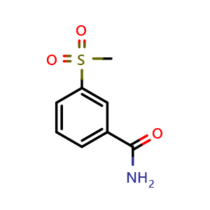 Chemical structure of 3-Methanesulfonylbenzamide , CAS 22821-73-4, AChemBlock AD241301