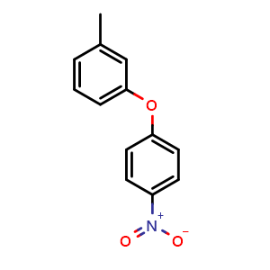 Chemical structure of 1-(3-methylphenoxy)-4-nitrobenzene , CAS 2303-25-5, AChemBlock AD241315