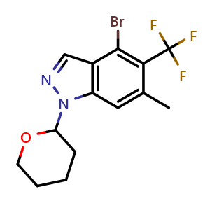 4-bromo-6-methyl-1-tetrahydropyran-2-yl-5-(trifluoromethyl)indazole