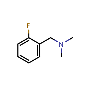 Chemical structure of [(2-fluorophenyl)methyl]dimethylamine , CAS 2341-21-1, AChemBlock AD241343