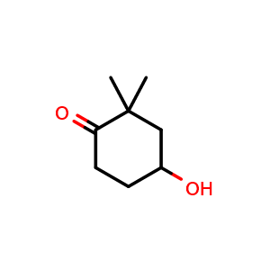 Chemical structure of 4-Hydroxy-2,2-dimethylcyclohexanone , CAS 123214-39-1, AChemBlock AD241433