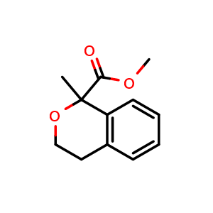 Chemical structure of Methyl 1-methylisochroman-1-carboxylate , CAS 2408814-12-8, AChemBlock AD241442