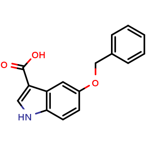 Chemical structure of 5-(Benzyloxy)indole-3-carboxylic acid , CAS 24370-73-8, AChemBlock AD241471