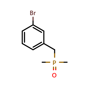 Chemical structure of (3-Bromobenzyl)dimethylphosphine oxide , CAS 2445785-73-7, AChemBlock AD241476