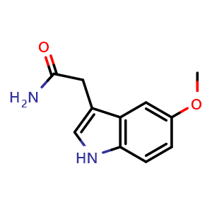 Chemical structure of 2-(5-Methoxy-1h-indol-3-yl)acetamide , CAS 2452-25-7, AChemBlock AD241482