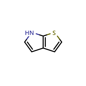 Chemical structure of 6H-thieno[2,3-b]pyrrole , CAS 250-79-3, AChemBlock AD241509