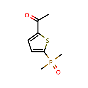 Chemical structure of 1-[5-(dimethylphosphoryl)thiophen-2-yl]ethan-1-one , CAS 2551115-78-5, AChemBlock AD241525