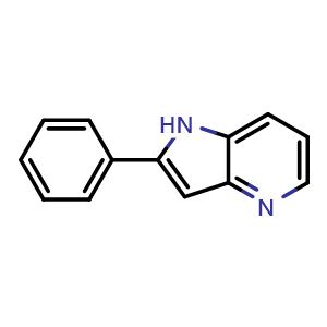 Chemical structure of 2-phenyl-1H-pyrrolo[3,2-b]pyridine , CAS 25797-03-9, AChemBlock AD241541