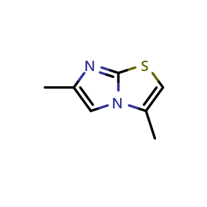 Chemical structure of 3,6-dimethylimidazo[2,1-b][1,3]thiazole , CAS 25944-60-9, AChemBlock AD241546