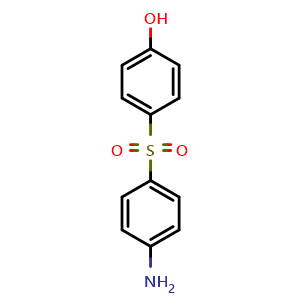 Chemical structure of 4-(4-aminobenzenesulfonyl)phenol , CAS 25963-47-7, AChemBlock AD241548