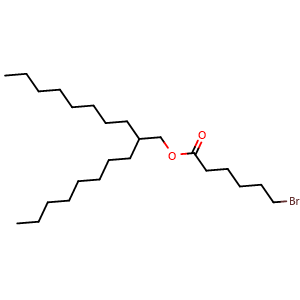 Chemical structure of 2-Octyldecyl 6-bromohexanoate , CAS 2627085-41-8, AChemBlock AD241564