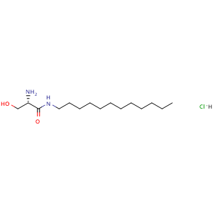 Chemical structure of (S)-2-amino-N-dodecyl-3-hydroxypropanamide hydrochloride , CAS 2650443-86-8, AChemBlock AD241587