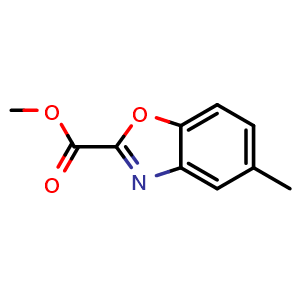 Chemical structure of methyl 5-methyl-1,3-benzoxazole-2-carboxylate , CAS 27383-91-1, AChemBlock AD241632