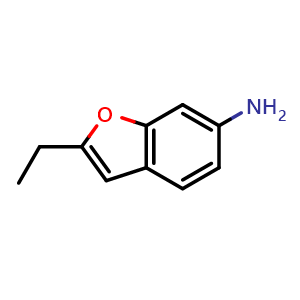 Chemical structure of 2-ethyl-1-benzofuran-6-amine , CAS 27408-35-1, AChemBlock AD241635