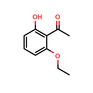Chemical structure of 1-(2-Ethoxy-6-hydroxyphenyl)ethan-1-one , CAS 2750-25-6, AChemBlock AD241643
