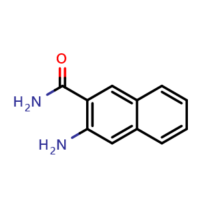 Chemical structure of 3-aminonaphthalene-2-carboxamide , CAS 27533-32-0, AChemBlock AD241645