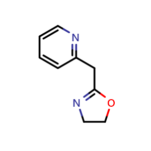 Chemical structure of 2-[(4,5-dihydro-1,3-oxazol-2-yl)methyl]pyridine , CAS 2757085-39-3, AChemBlock AD241654