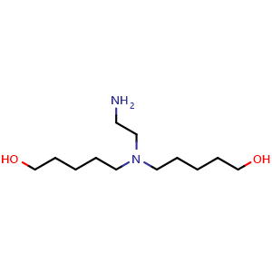 Chemical structure of 5-[(2-aminoethyl)(5-hydroxypentyl)amino]pentan-1-ol , CAS 2757729-95-4, AChemBlock AD241656