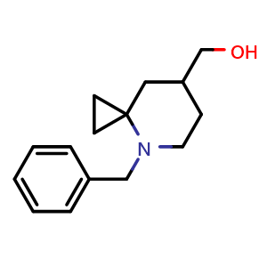 Chemical structure of (4-benzyl-4-azaspiro[2.5]octan-7-yl)methanol , CAS 2770349-41-0, AChemBlock AD241674