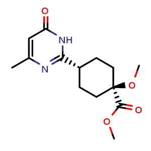 methyl rel-(1r,4r)-1-methoxy-4-(4-methyl-6-oxo-1,6-dihydropyrimidin-2-yl)cyclohexane-1-carboxylate