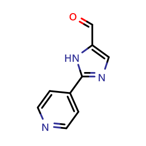 Chemical structure of 2-(pyridin-4-yl)-1H-imidazole-5-carbaldehyde , CAS 279251-10-4, AChemBlock AD241685