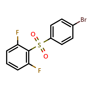 Chemical structure of 2-(4-bromobenzenesulfonyl)-1,3-difluorobenzene , CAS 2803476-95-9, AChemBlock AD241691